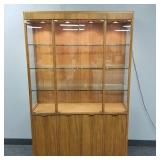 Drexel mid-century one piece lighted display