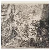 Rembrandt etching 'The Circumcision in the Stable'