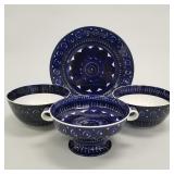 4 Arabia Finland serving pieces: platter- 13 3/8'D