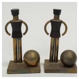 Pair Walter Von Nessen for Chase Brass & Copper