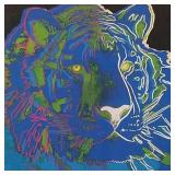 Andy Warhol 'Siberian Tiger' blue serigraph-