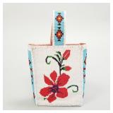 Native American beaded purse with handle- 12'H