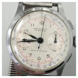 Vintage Orator chronograph stainless watch- case