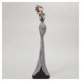 (Crissy) Catt signed low fired white clay figural