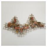 Large Silas signed brutalist mid-century modern