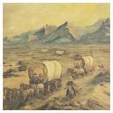 F.E. Tedrick signed oil painting on canvas 'The