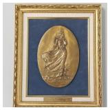 D.C. Lamphere signed & dated 1987 bronze plaque