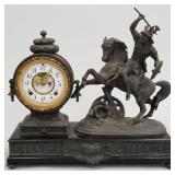 Ansonia figural clock- 18'H 20'W 7'D