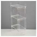 Lucite 3-tier stand- 31'H 15'W 9'D