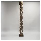 Large Oceanic figural carved wood totem- 8'4'H