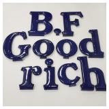 B.F. Goodrich porcelain advertising letters-