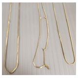 7.3 grams 14k gold necklaces (as seen dents)