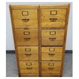 2 Library Bureau Sole Makers oak 4-drawer file