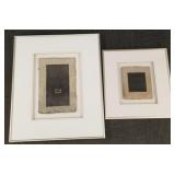 2 Harolyn Long pencil signed mixed media artworks-