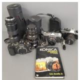 Gp photographic equipment: 3 Konica 35mm cameras,