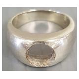 14k white gold ring mount- no stone- 8g, sz 6.5