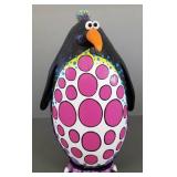 Tully artisan hand painted penguin figure- 16 1/2'