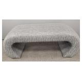 Post modern upholstered bench- 19'H 47'W 18 1/2'D