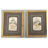 Pair Victorian silk Stevengraphs- King Edward VII&