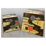 2 Asian decorated wood dowry style trunks-