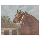 Signed L.C.A. oil on board 'The McKinley Team'-