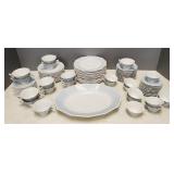 Vintage set Nymphenburg china blue & white pattern