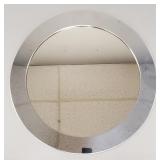 C. Jere '77 chrome round metal mirror- 23 1/2'D
