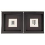 2 pencil signed framed artworks 'Tones I' &