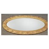 Lg ornately framed oval mirror- Hickory Manor Home