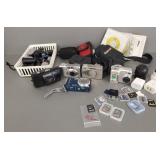 5 sm. 35mm & digital, etc. cameras w/ accessories