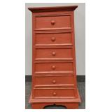 6-drawer painted unusual cabinet: 42'H 19'D