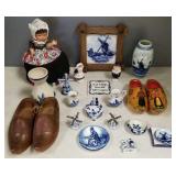 Gp. Dutch collectibles incl Delft, pottery, wooden