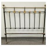 Antique cast iron & brass headboard 54 1/2'H 55'W