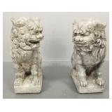 Pair cement Foo dogs- 10'H 8 1/2'W