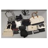 Group assorted designer, etc handbags incl Tumi,