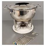 All Clad stainless fondue set