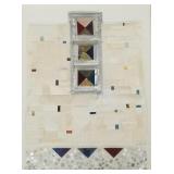 Lucinda Carlstrom mixed media linen artwork-