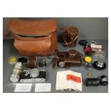 Leica camera w/ lens, viewfinders, etc. (as seen-