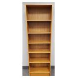 Danish modern style bookshelf- 75'H 24'W 11'D