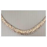 Sterling silver fancy link necklace: 20'L, 25g