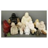 Collection 14 Buddha, etc figures incl vintage