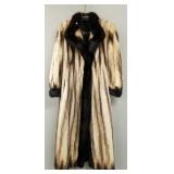 Ladies full length Fitch fur coat with Bjorkman's
