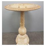 Ornate cast iron bird bath: 27'H 20' diam.
