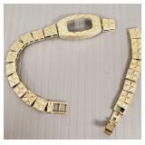 12.8 grams 10k gold broken watch case & band