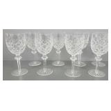 8 pcs Waterford Powerscourt water goblets- 7 5/8'H