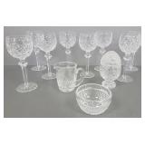 Gp Waterford crystal incl 8 Powerscourt wine