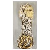 Yaacov Heller silver & gilt clad mezuzah 5 1/2'