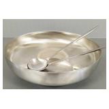 Mid century Kalmar stainless salad set- bowl- 11'D