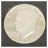 1971 Eisenhower silver proof coin