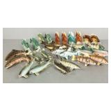 14 pr. vintage Japan ceramic fish shakers